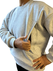 Sweat d'allaitement et grossesse Gris chiné M