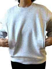 Sweat d'allaitement et grossesse Gris chiné L