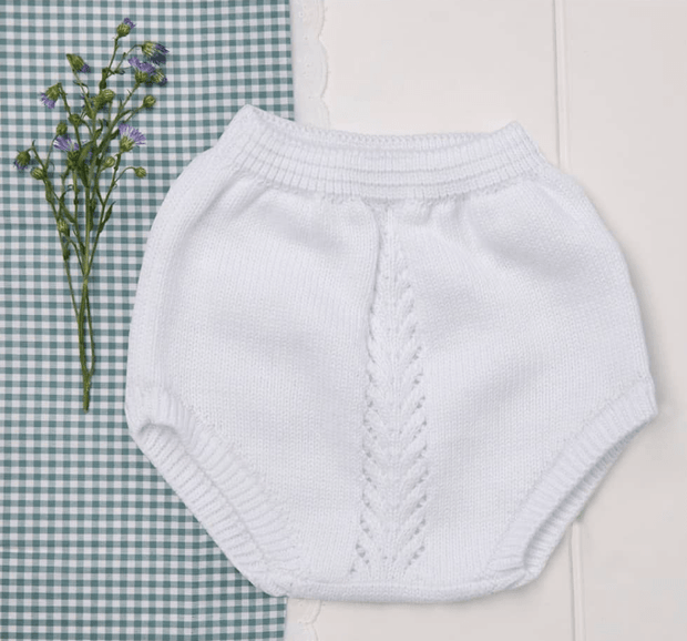 Culotte bloomer en tricot blanc