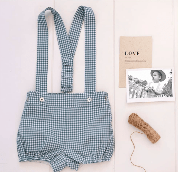 Salopette culotte carreaux vichy