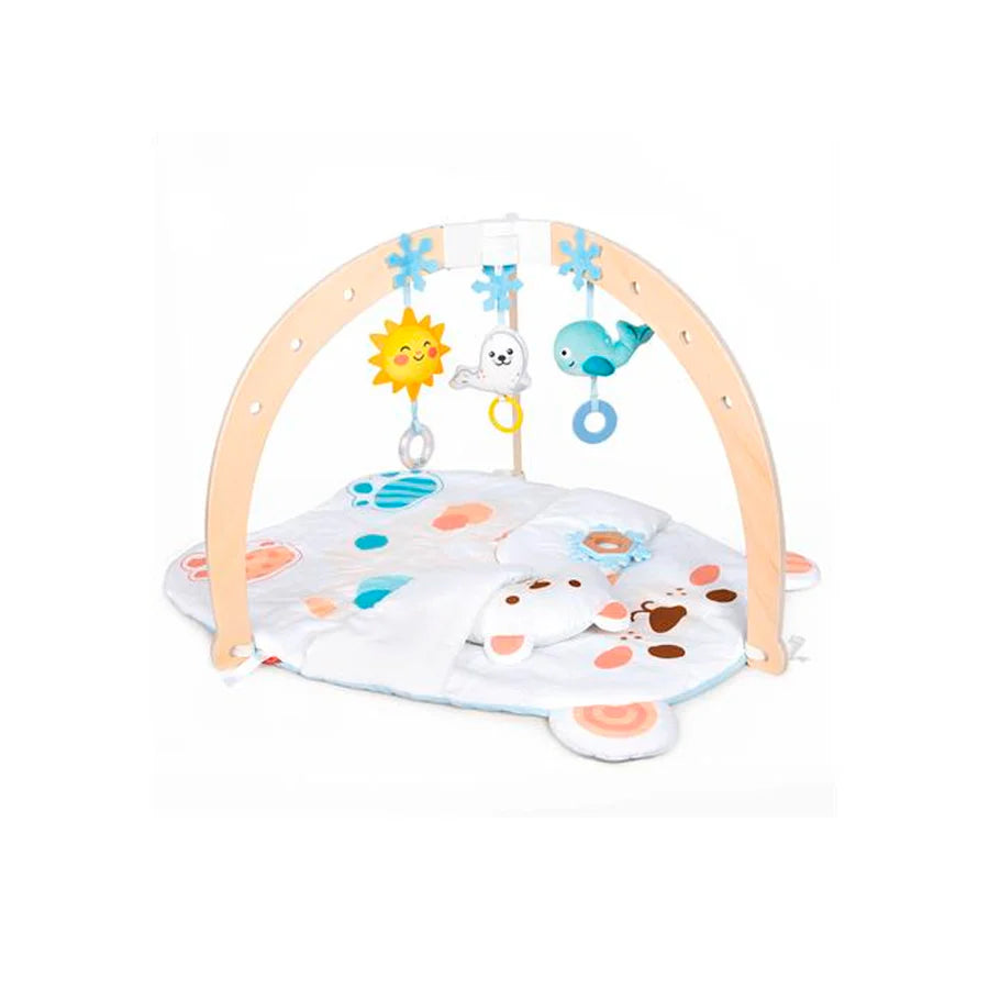 Tapis d'activités ourson calin avec arche en bois