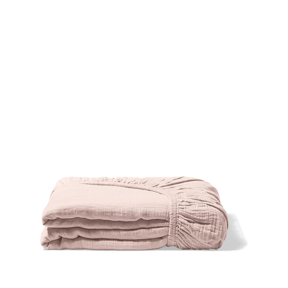 Drap Housse 60 cm x 120 cm Gaze de coton Rose clair