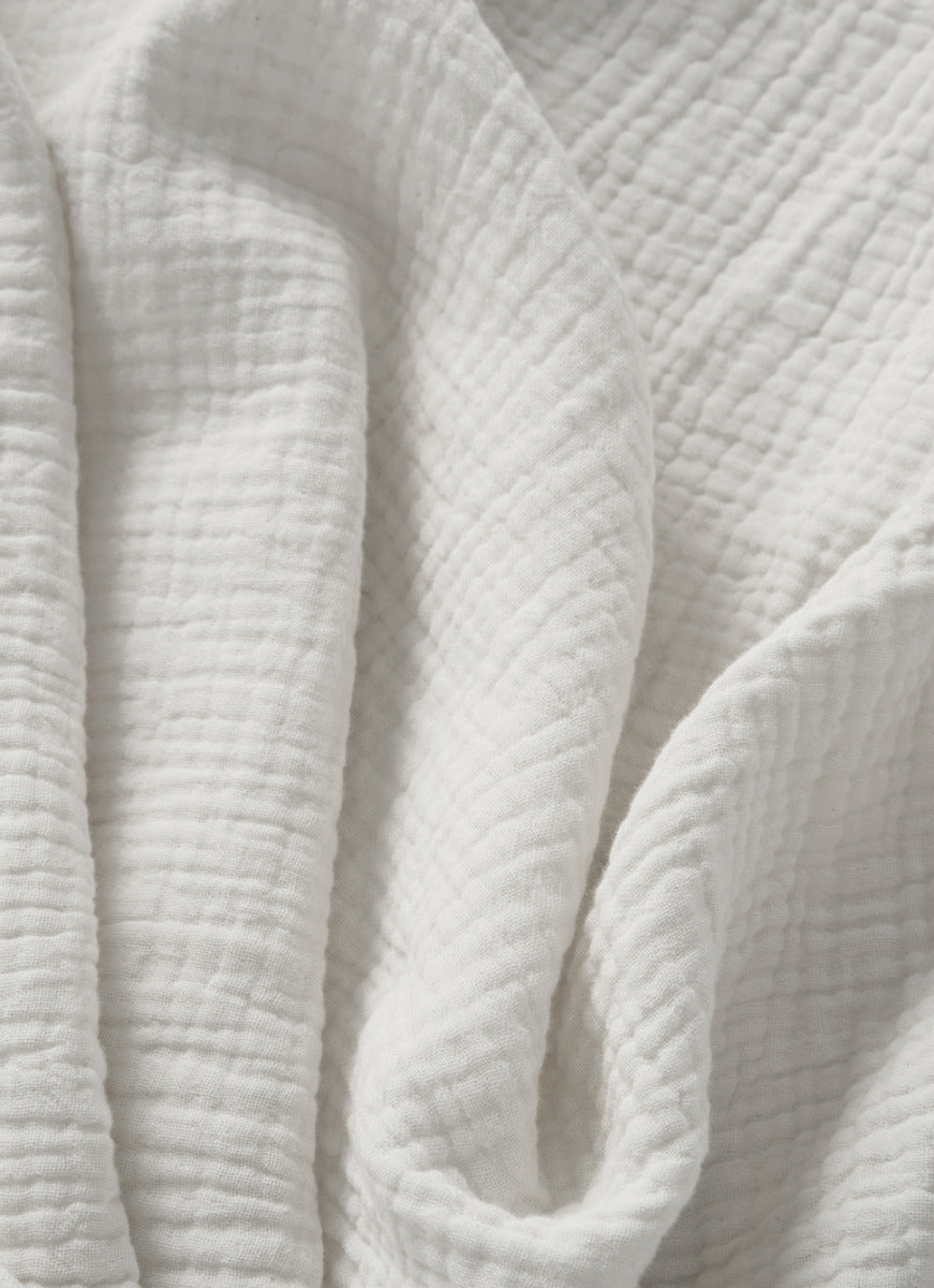 Drap Housse 70 cm x 140 cm Gaze de coton Blanc