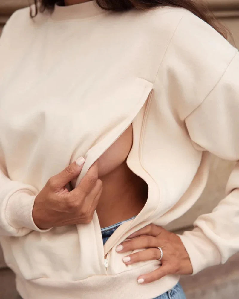 Sweat d'allaitement et grossesse Ivoire L