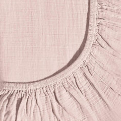 Drap Housse 60 cm x 120 cm Gaze de coton Rose clair