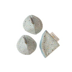 Lot de 3 Tipi Pipi Pois Bleu