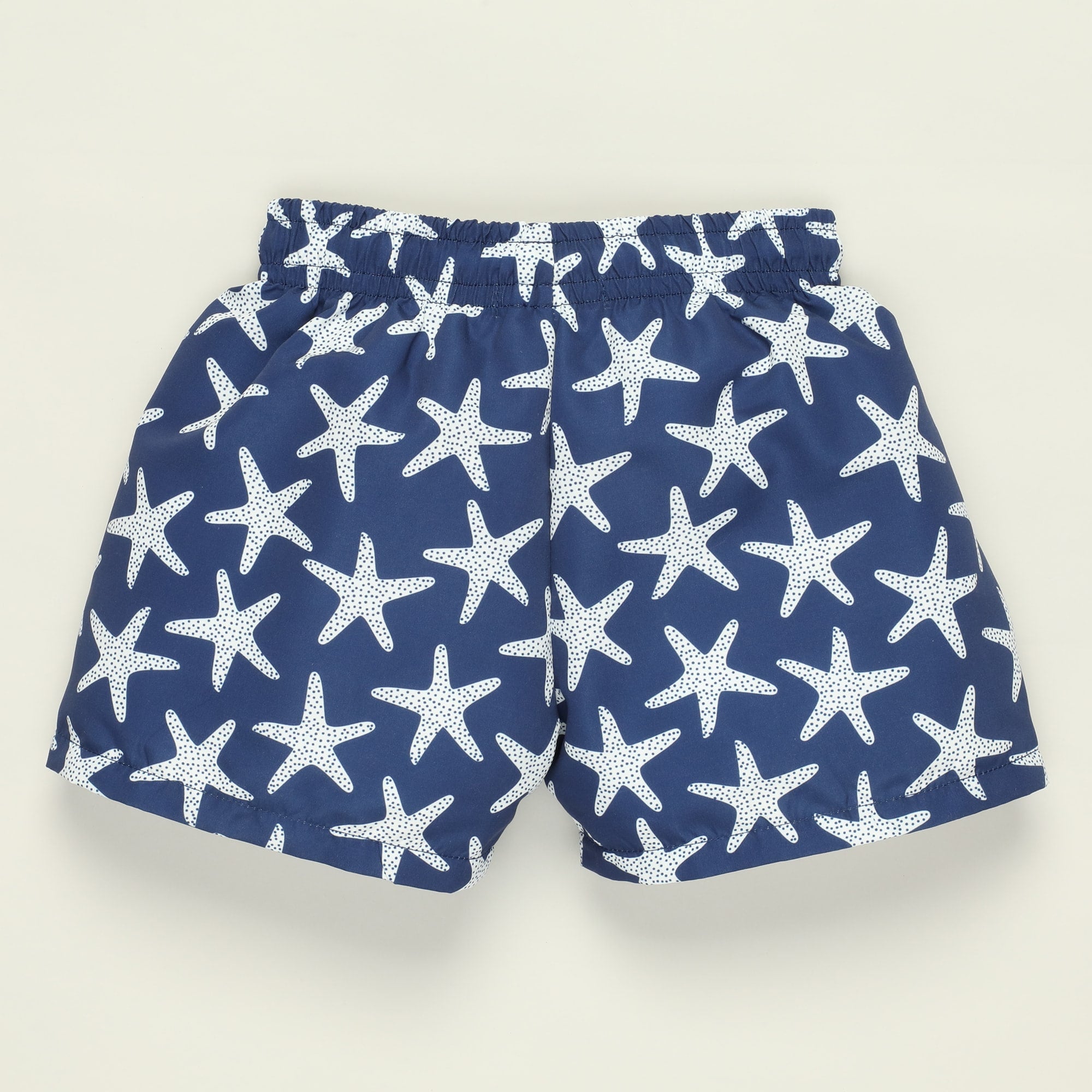 Short de bain - Bleu Marine et Blanc