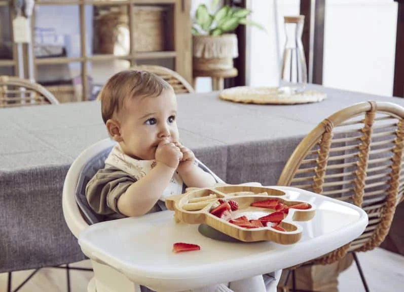 Assiette en bois ventouse