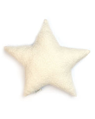 Coussin Etoile Bouclette Ivoire