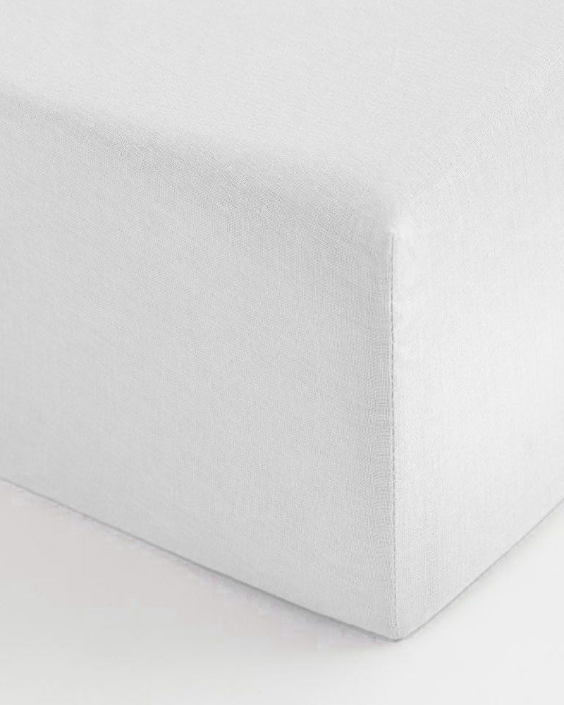 Drap Housse Blanc 120 cm x 200 cm