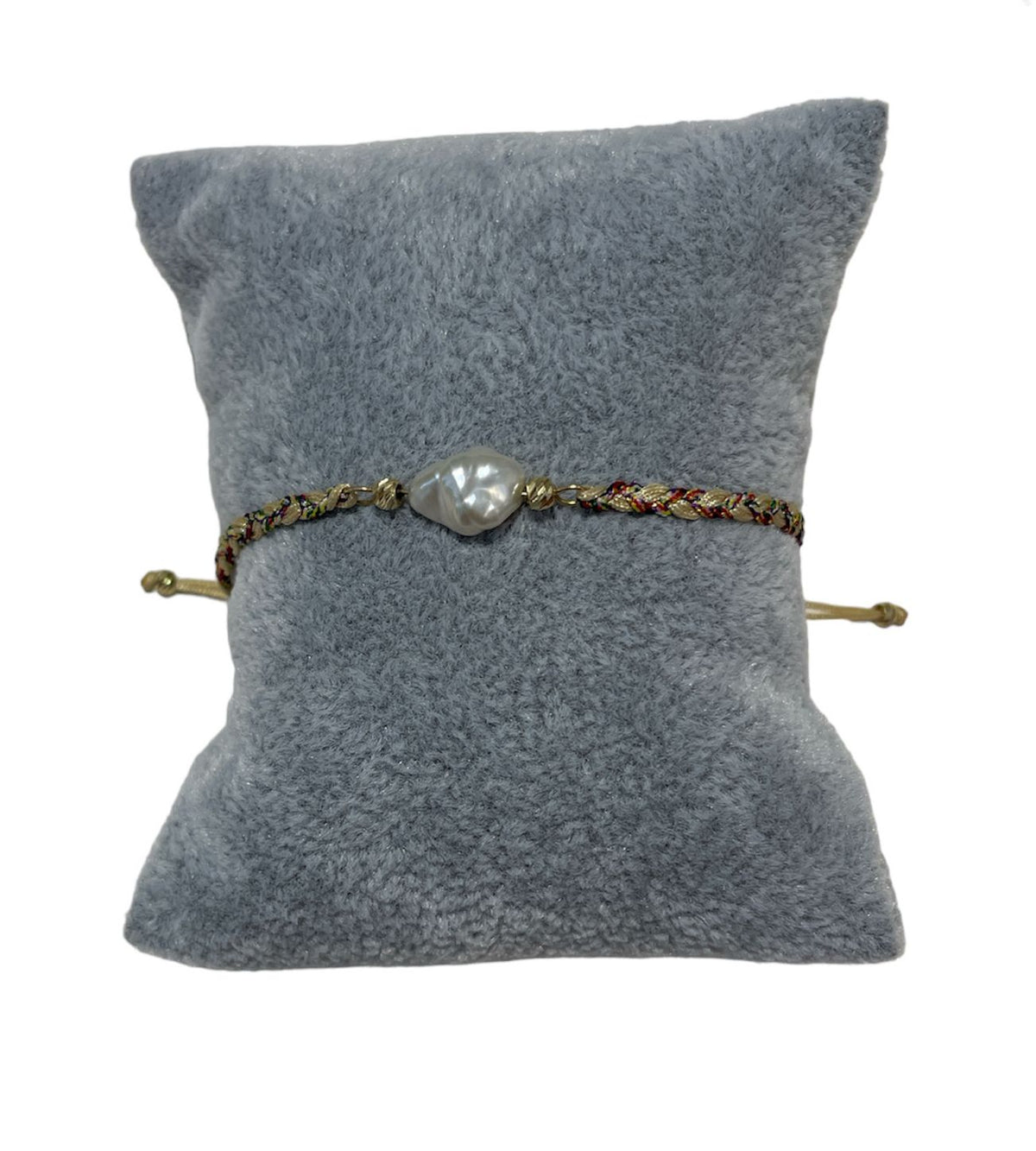Bracelet KESHI - Grande Perle - Or 18kt sur cordon