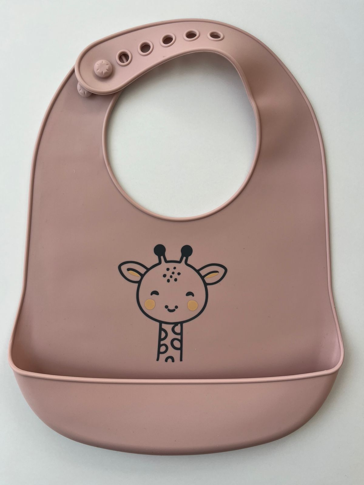 Bavoir en silicone avec poche Girafe