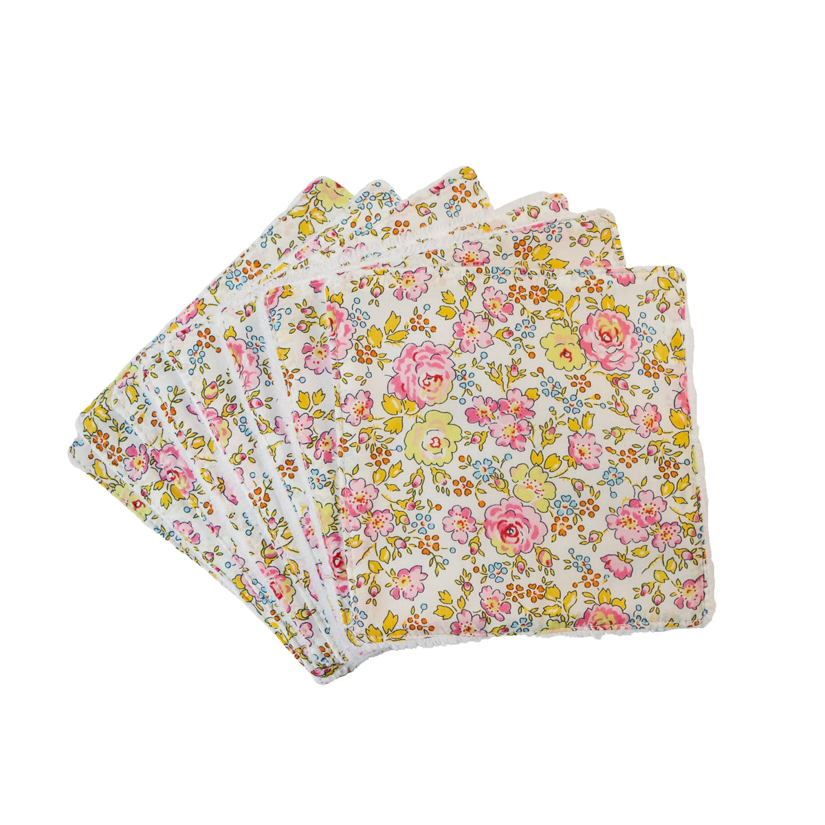 8 Lingettes Lavables Liberty Félicité Rose