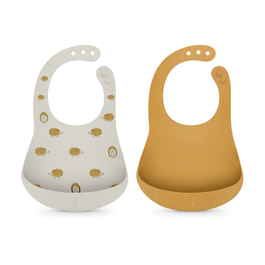 Pack de 2 bavoirs en silicone