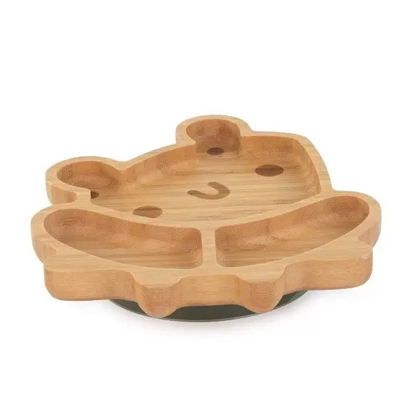 Assiette en bois ventouse