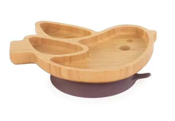 Assiette en bois ventouse