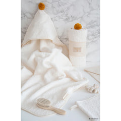 Set So Cute Baby (Cape de bain + Gant + Brosse) - Natural