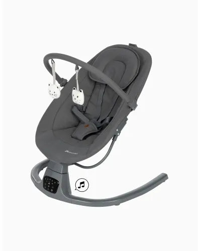 Balancelle bébé automatique et transat melilo - Gris graphite