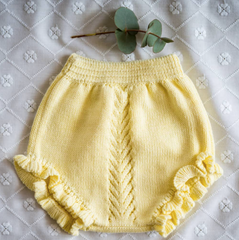 Culotte bloomer en tricot jaune