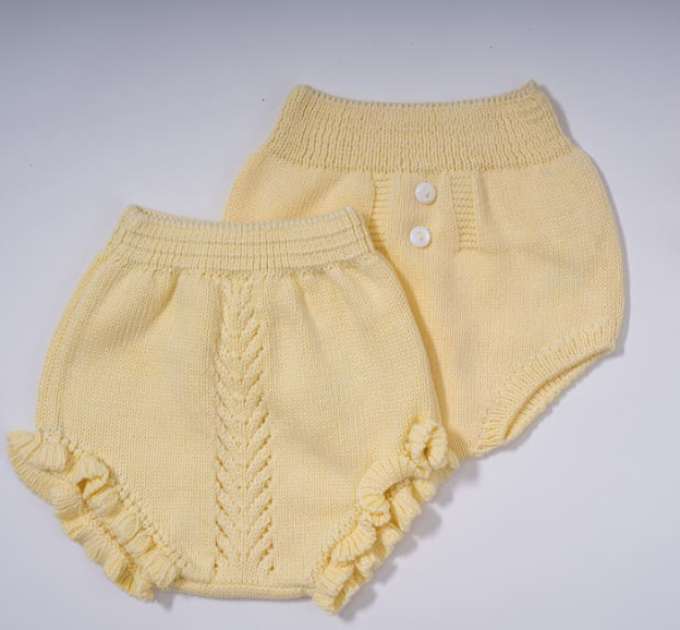 Culotte bloomer en tricot jaune clair