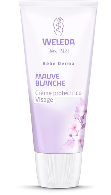 Crème protectrice Visage à la Mauve blanche de la marque Weleda en vente chez Urban Baby à Rabat au Maroc